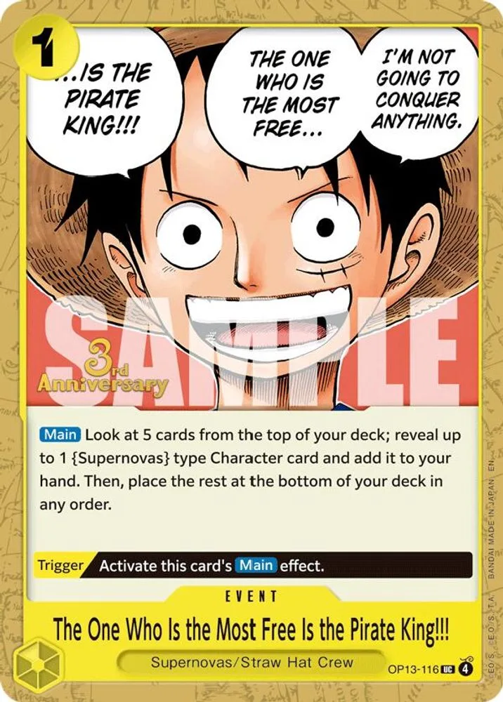 The One Who Is the Most Free Is the Pirate King!!! (3rd Anniversary Tournament)