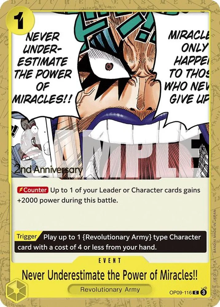 Never Underestimate the Power of Miracles!! (2nd Anniversary Tournament)