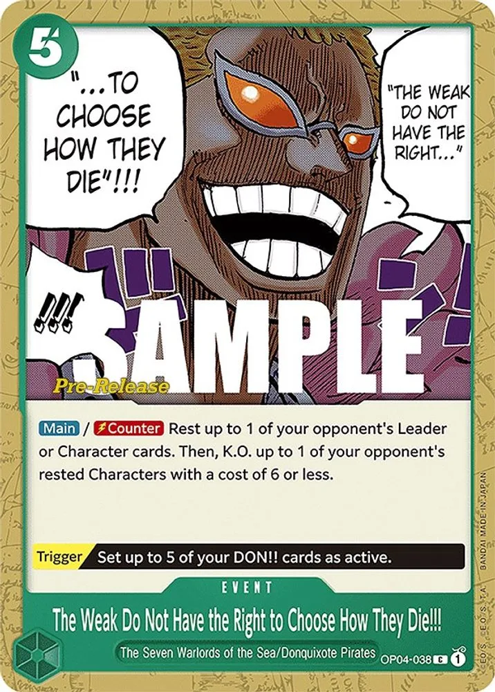 The Weak Do Not Have the Right to Choose How They Die!!! (Pre-Release)