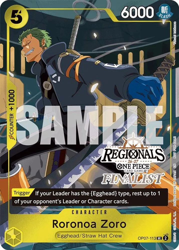 Roronoa Zoro (Regionals Finalist Card Set 26-27)