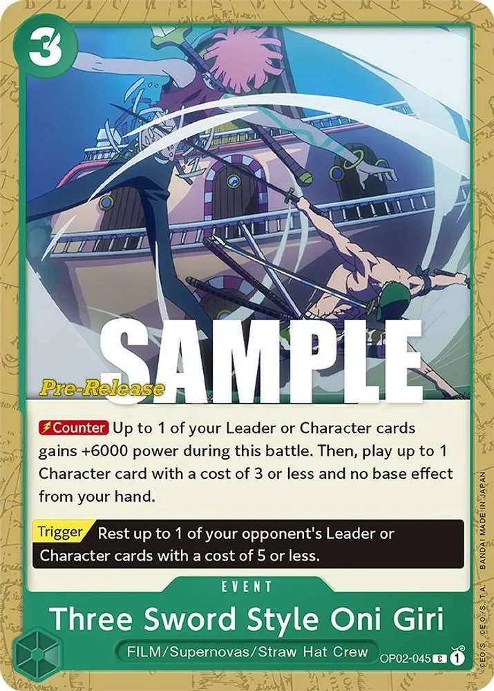 Three Sword Style Oni Giri (Pre-Release)