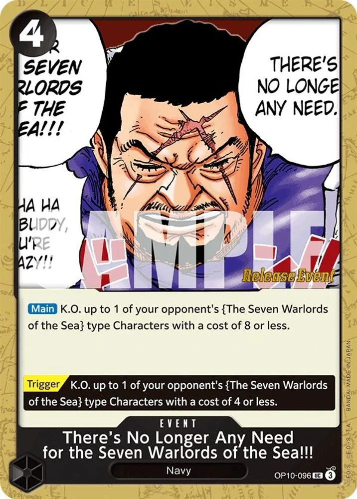 There's No Longer Any Need for the Seven Warlords of the Sea!!! (Release Event)