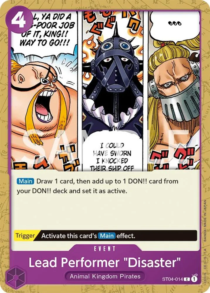 Lead Performer "Disaster" (Revision Pack)