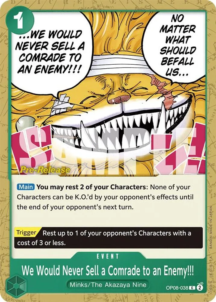 We Would Never Sell a Comrade to an Enemy!!! (Pre-Release)