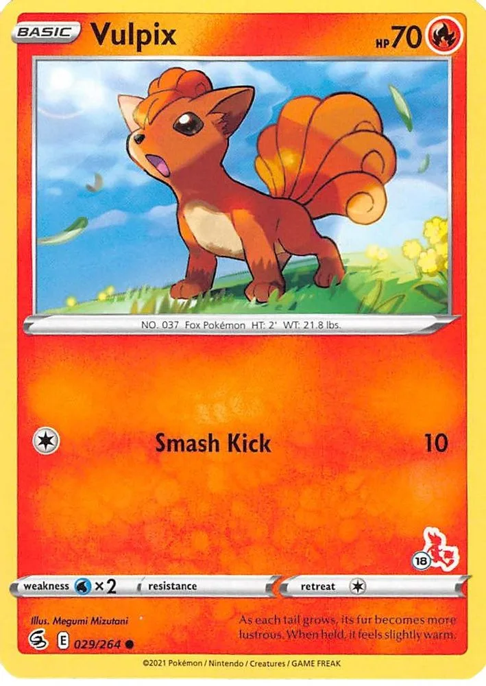 Vulpix (#18 Cinderace Stamped)