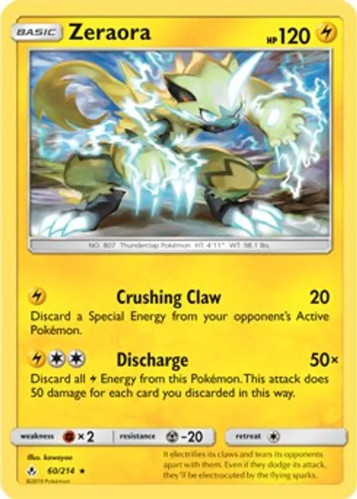 Zeraora (SM Unbroken Bonds · Cracked Ice Holo)