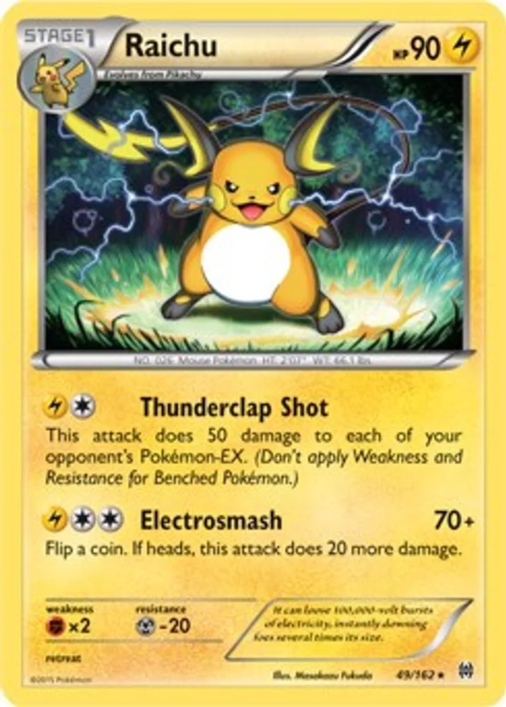 Raichu (XY BREAKthrough · Cracked Ice Holo)