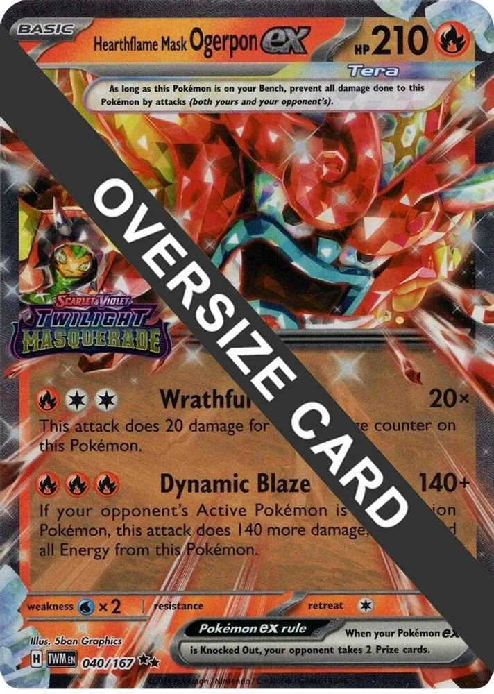 Hearthflame Mask Ogerpon ex (Twilight Masquerade Stamp)