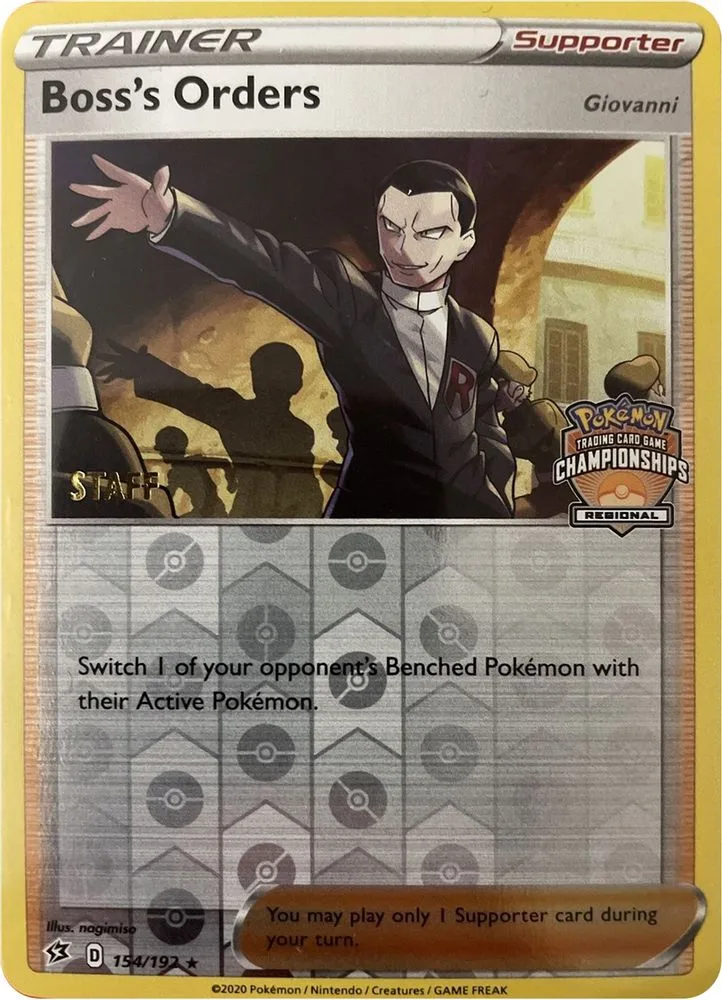 Boss's Orders (Regional Championships · Staff)