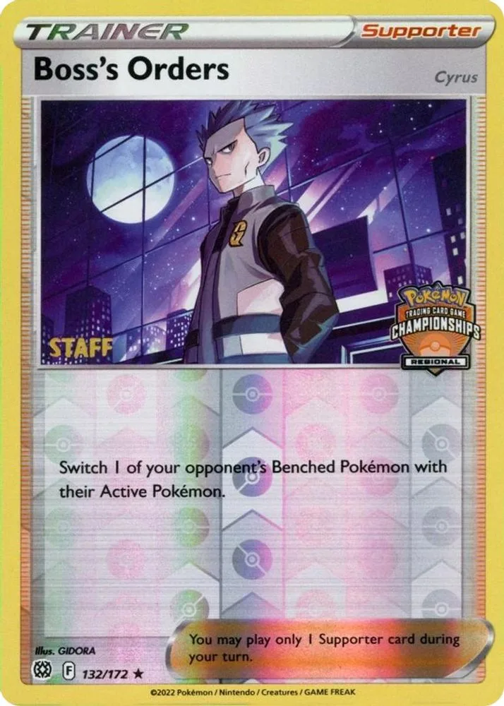 Boss's Orders (Regional Championships · Staff)