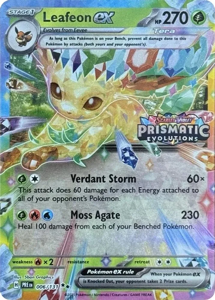 Leafeon ex (Prismatic Evolutions Stamp)