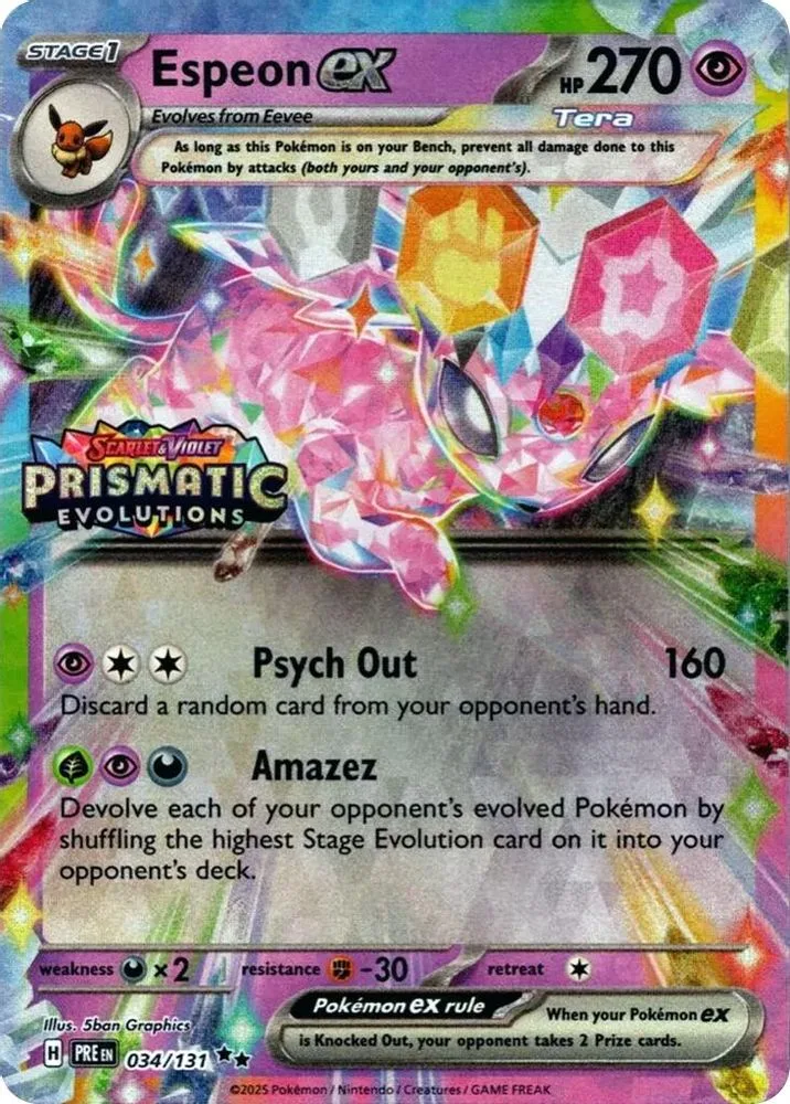 Espeon ex (Prismatic Evolutions Stamp)