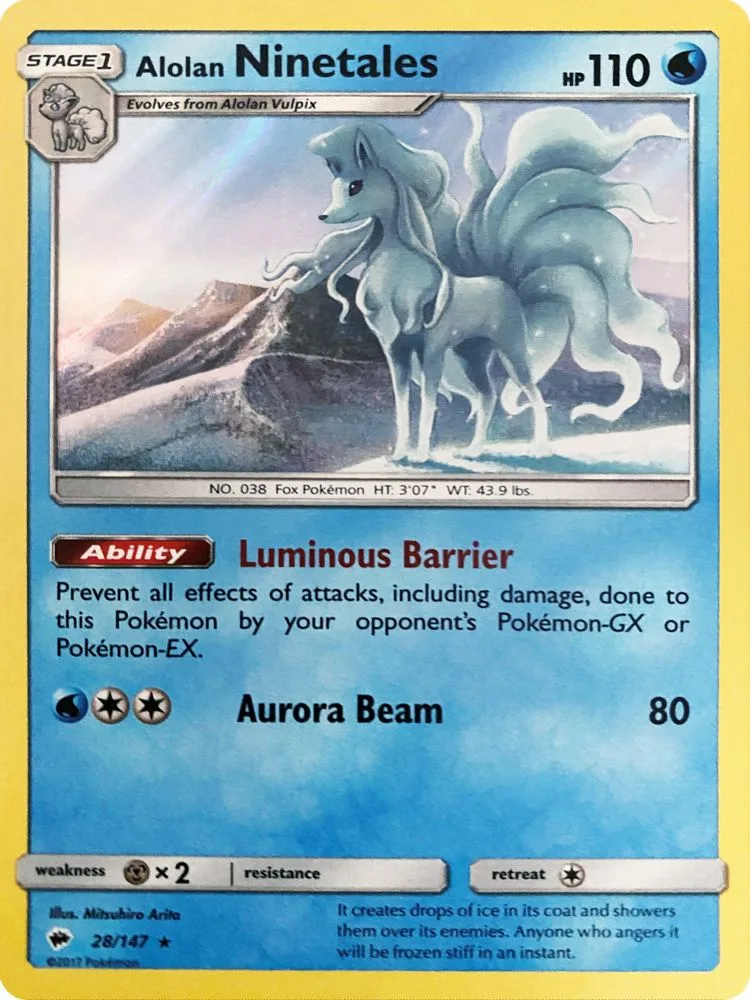 Alolan Ninetales (Alolan Ninetales · Water Web Holo)