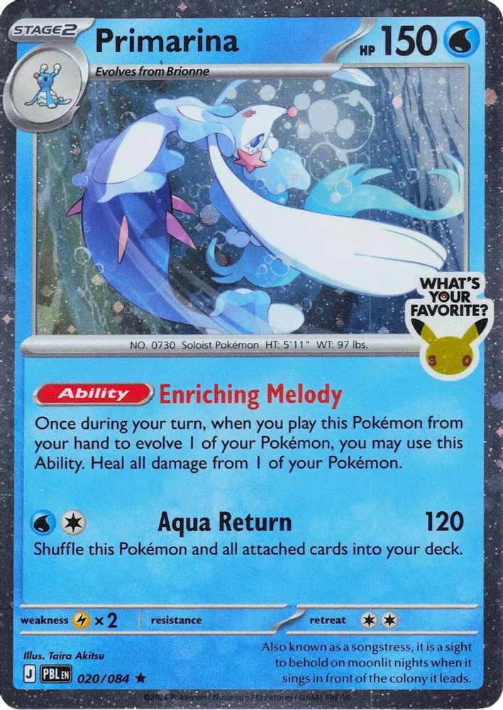 Primarina (What's Your Favorite Stamp)