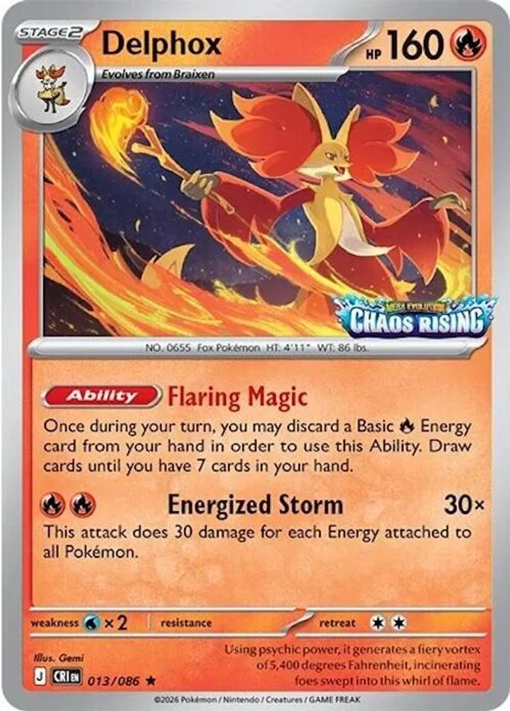 Delphox (Chaos Rising Stamped)