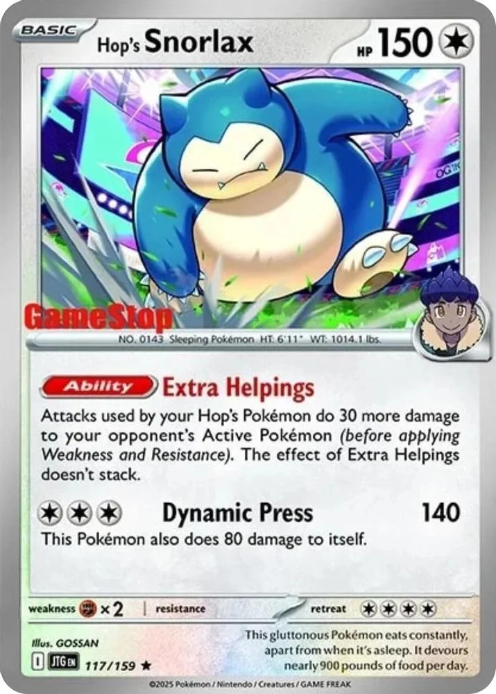 Hop's Snorlax (GameStop · Cosmos Holo)