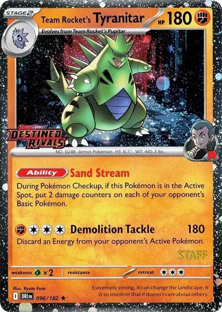 Team Rocket's Tyranitar (Prerelease · Staff)