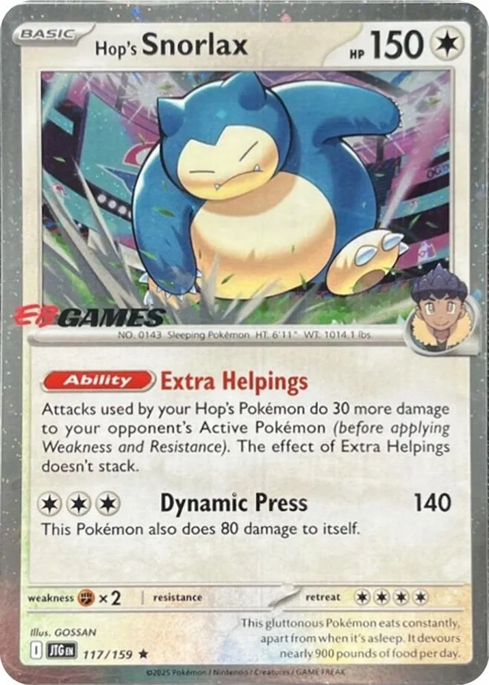 Hop's Snorlax (EB Games · Cosmos Holo)