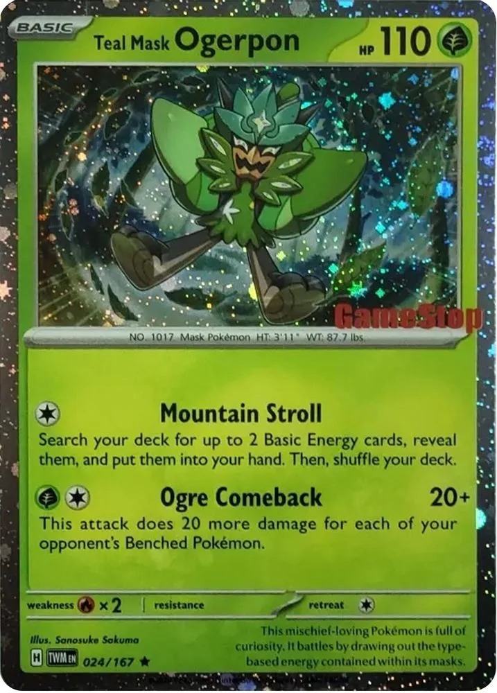 Teal Mask Ogerpon (Cosmos Holo · Gamestop Exclusive)