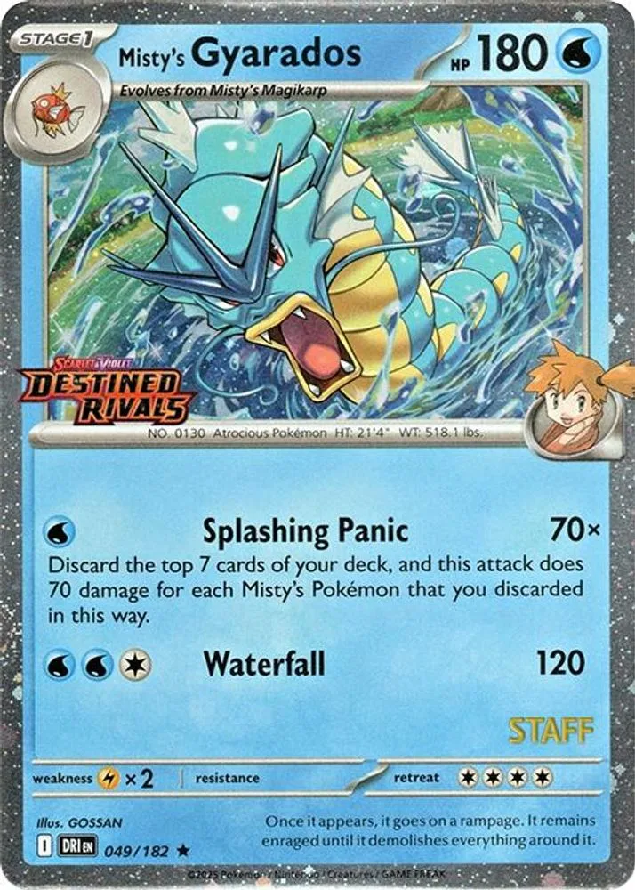 Misty's Gyarados (Prerelease · Staff)
