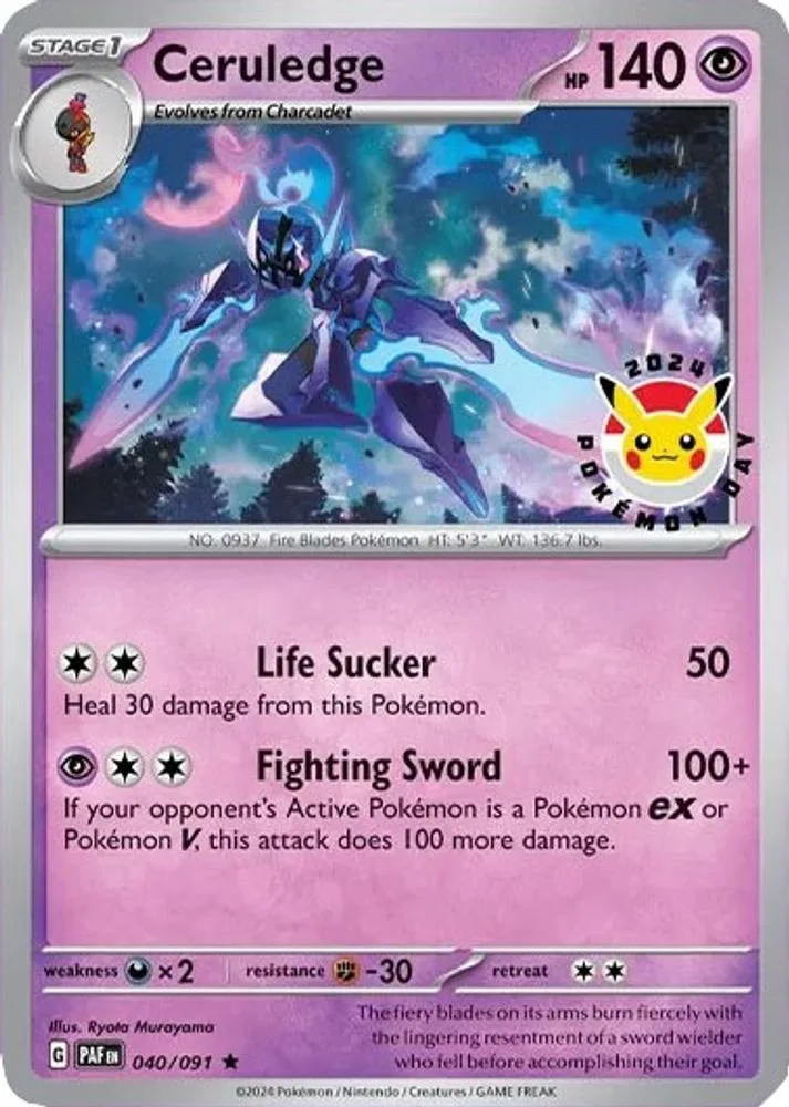 Ceruledge (Pokemon Day 2024 · Cosmos Holo)