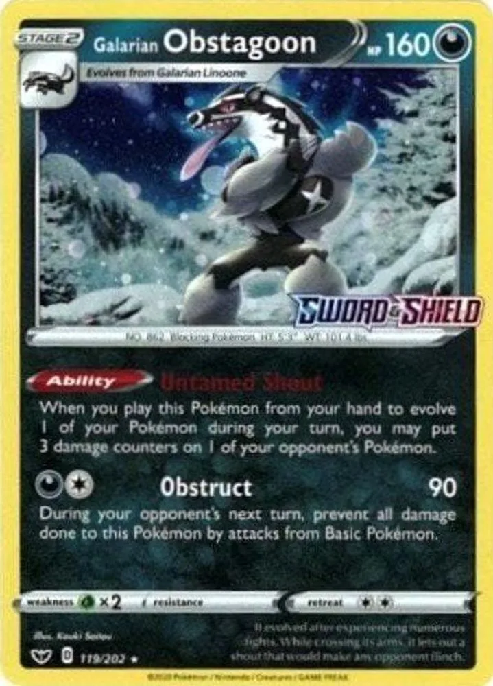 Galarian Obstagoon (Galarian Obstagoon · Cosmos Holo)
