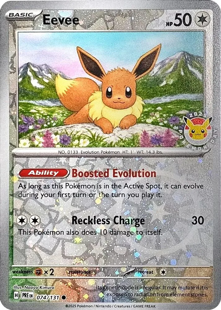 Eevee (Pokemon Day 2025 · Reverse Cosmos Holo)