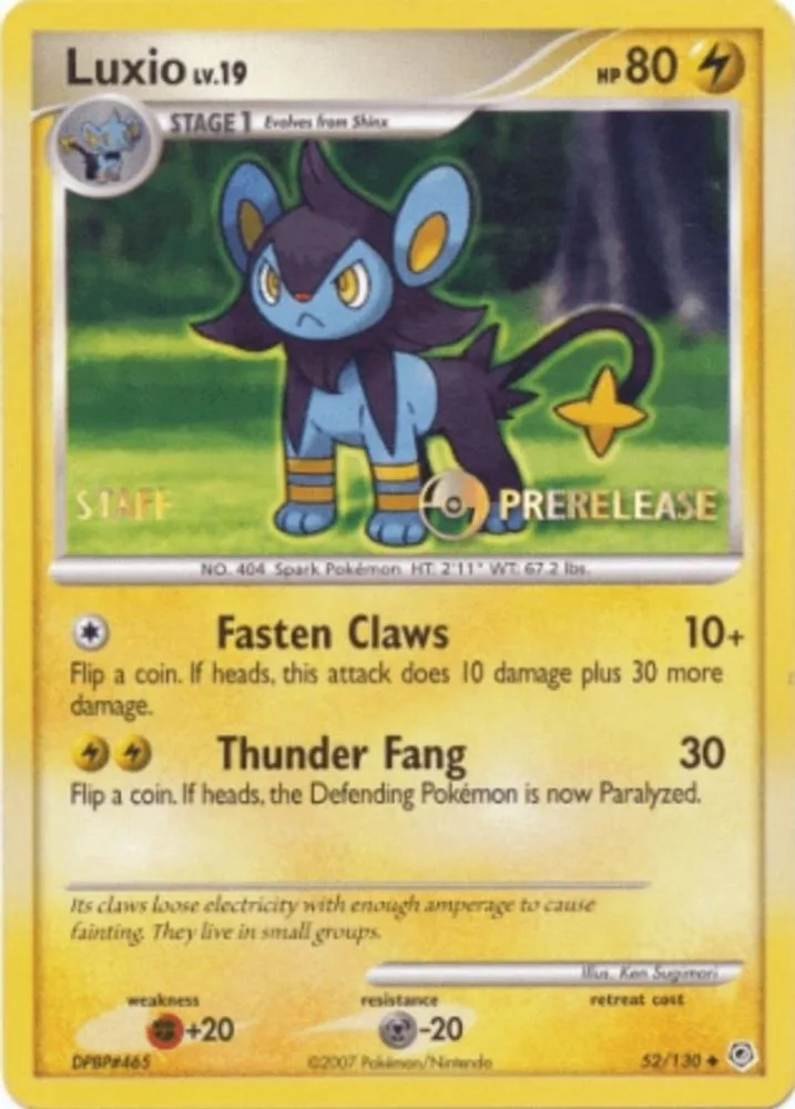 Luxio (Luxio · Prerelease · Staff)