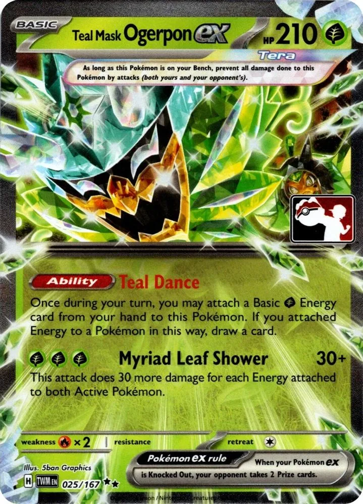 Teal Mask Ogerpon ex (Prize Pack Series 7)