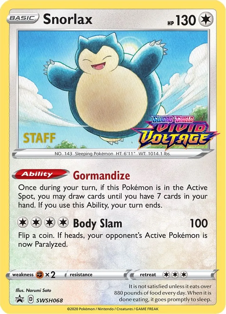 Snorlax (Prerelease · Staff)