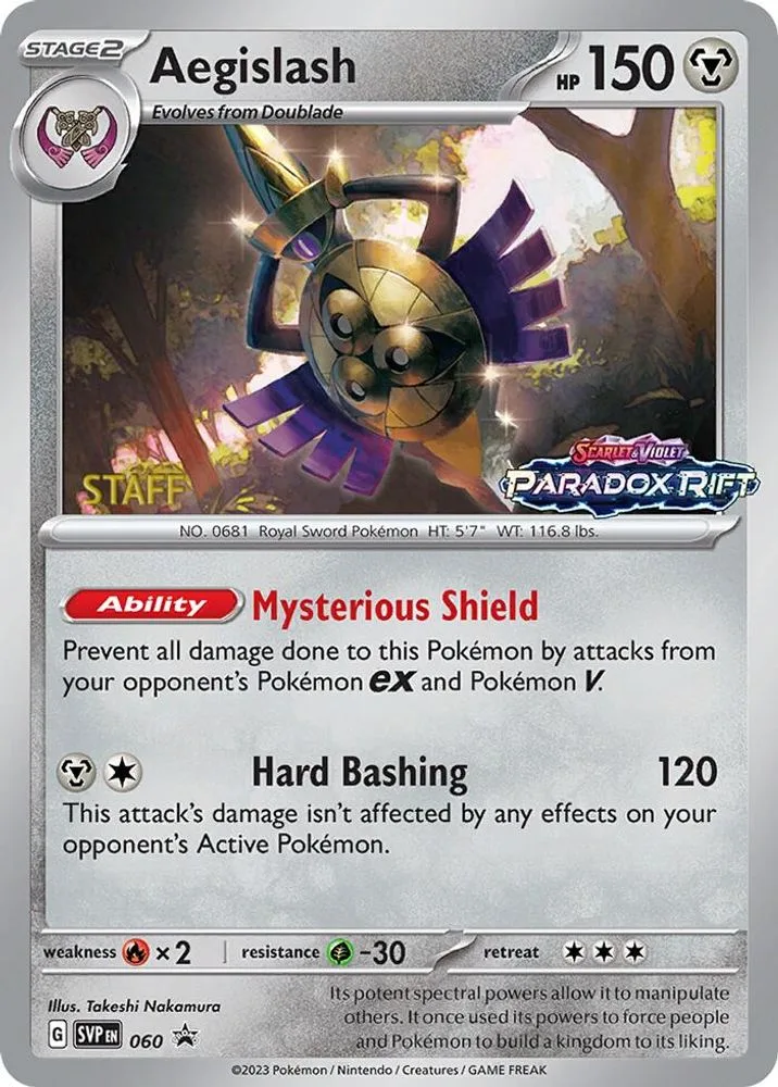 Aegislash (Prerelease · Staff)