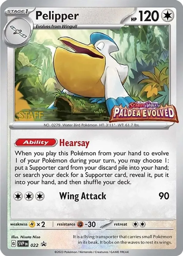 Pelipper (Prerelease · Staff)