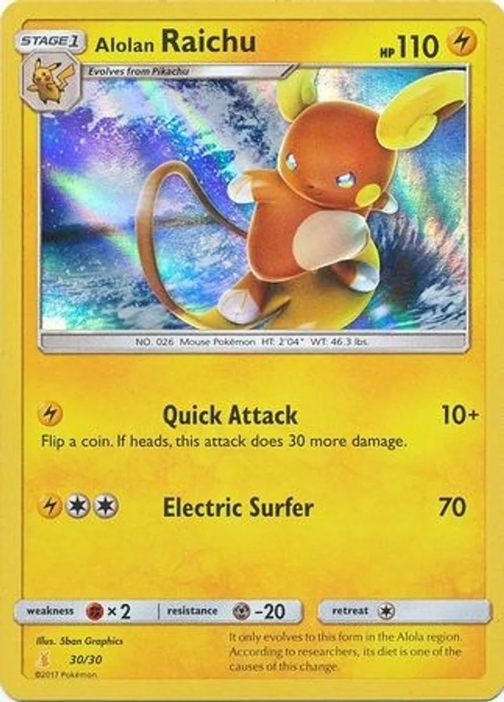 Alolan Raichu (Alolan Raichu · #30 Holofoil)