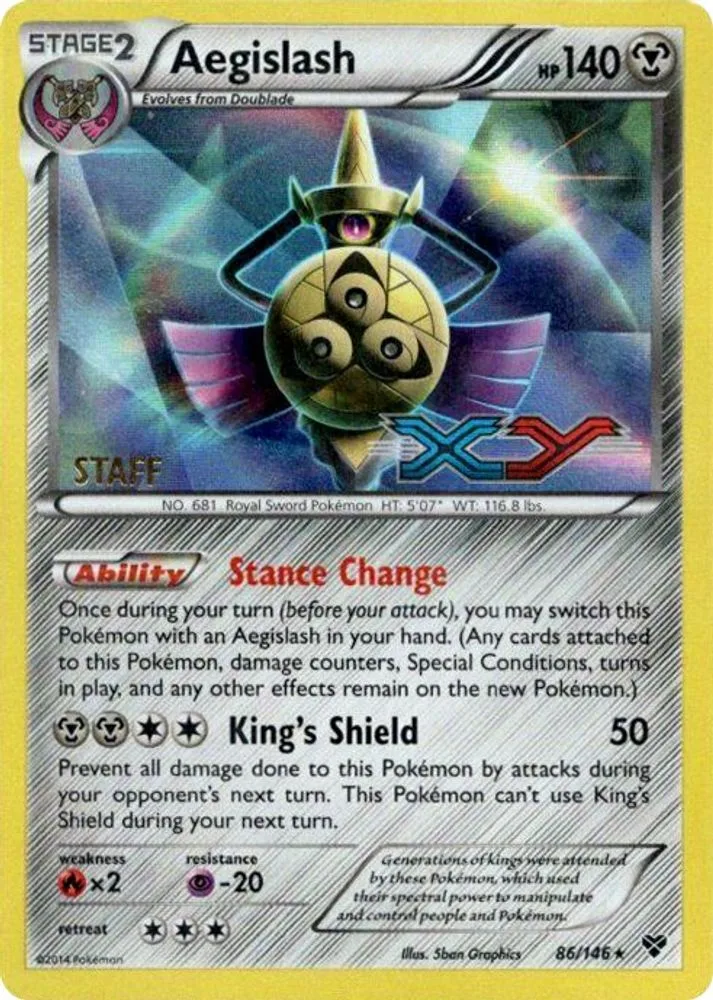 Aegislash (Prerelease · Staff)