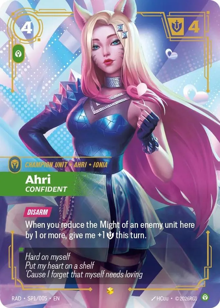 Ahri, Confident (K/DA Special Art Card) (SP)