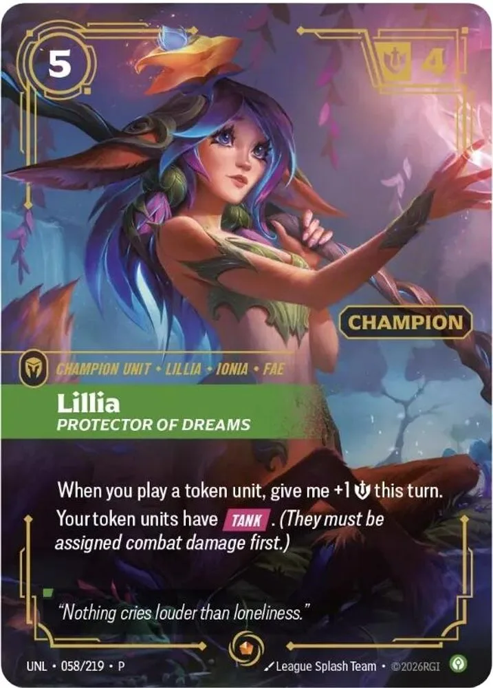 Lillia, Protector of Dreams (Organized Play Promotional · Champion)