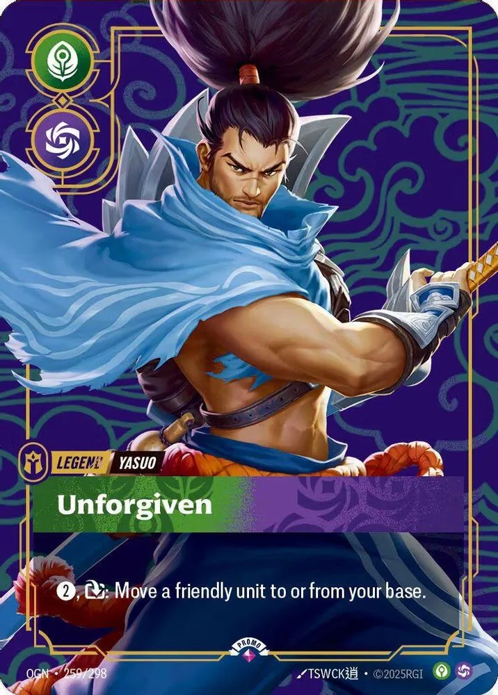 Yasuo, Unforgiven (Organized Play Promotional · Metal · Best Of)