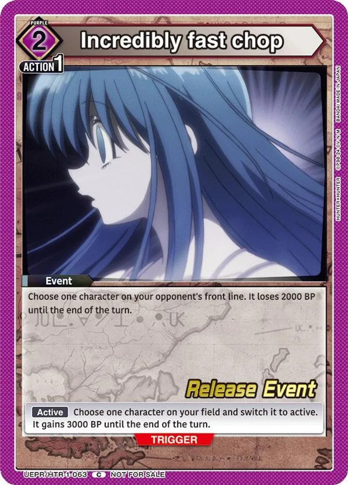 Incredibly fast chop (Release Event)