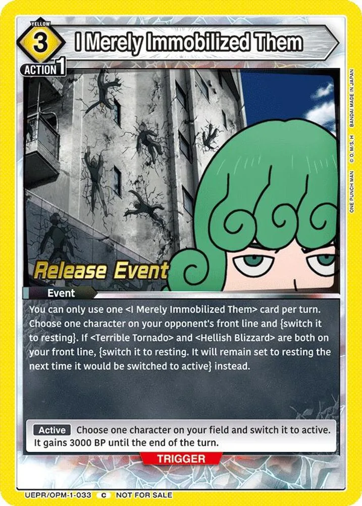 I Merely Immobilized Them (Release Event)