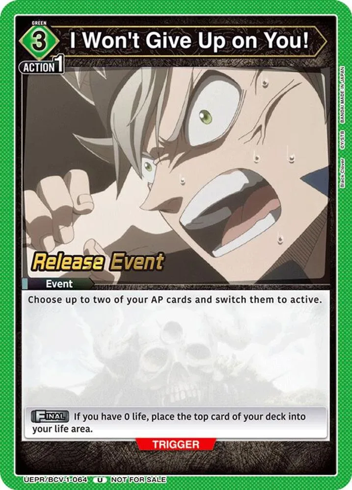 I Won't Give Up on You! (Release Event)