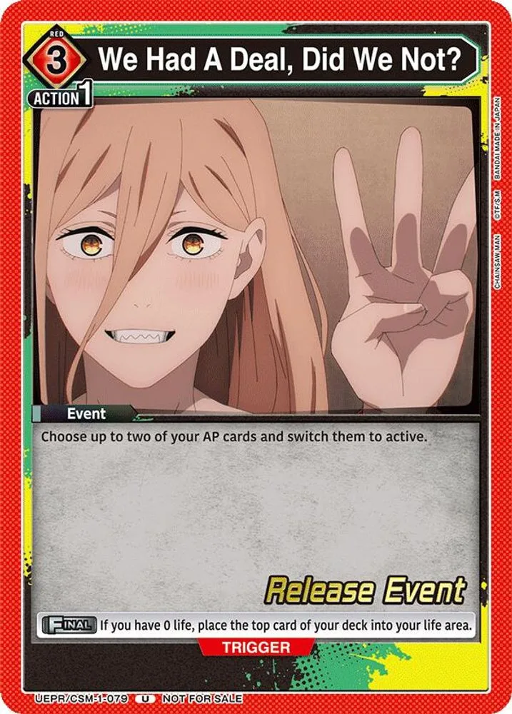 We Had A Deal, Did We Not? (Release Event)
