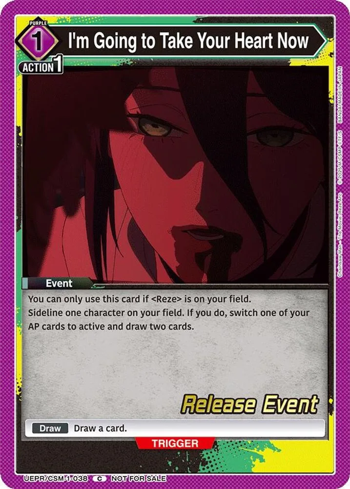 I'm Going to Take Your Heart Now (Release Event)