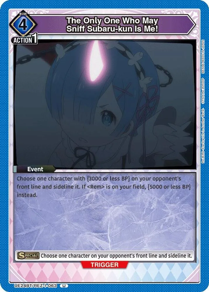 The Only One Who May Sniff Subaru-kun Is Me!