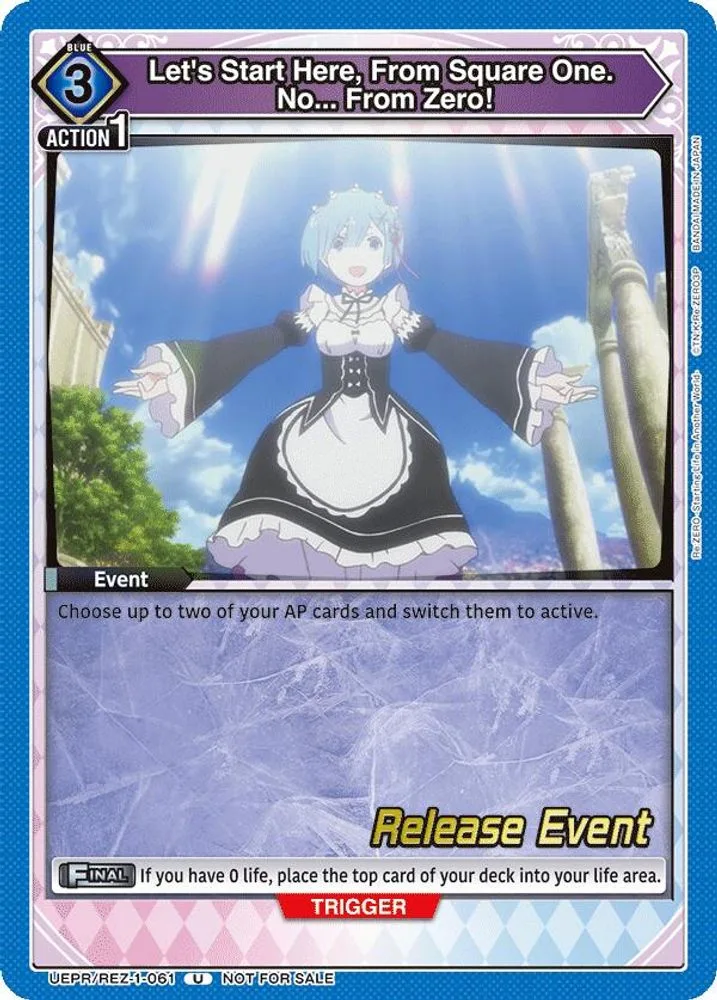Let's Start Here, From Square One. No... From Zero! (Release Event)
