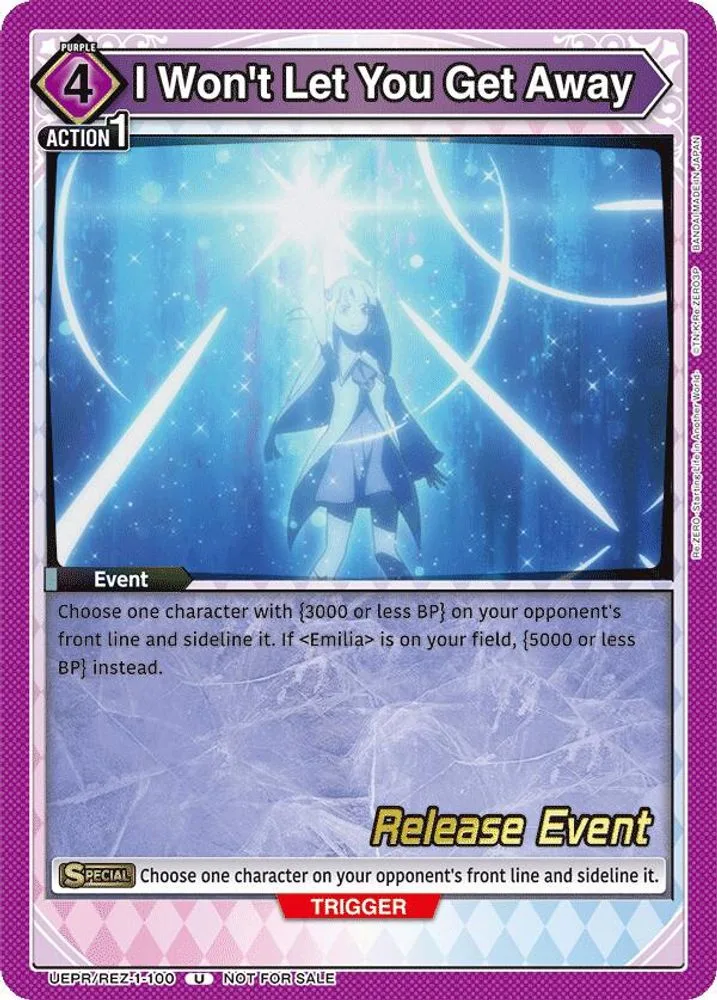 I Won't Let You Get Away (Release Event)
