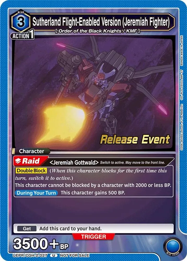 Sutherland Flight-Enabled Version (Jeremiah Fighter) (Release Event)
