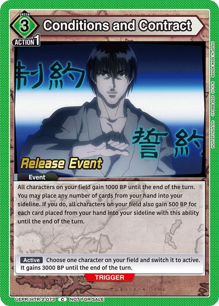Conditions and Contract (Release Event)