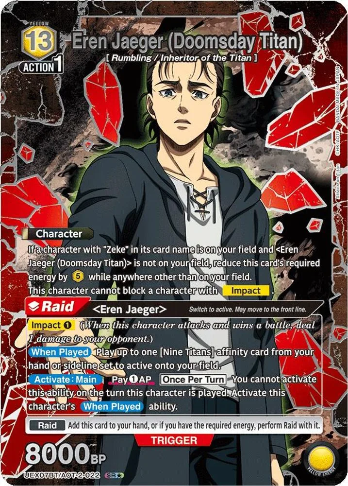 Eren Jaeger (Doomsday Titan · Box Topper Silver Foil)